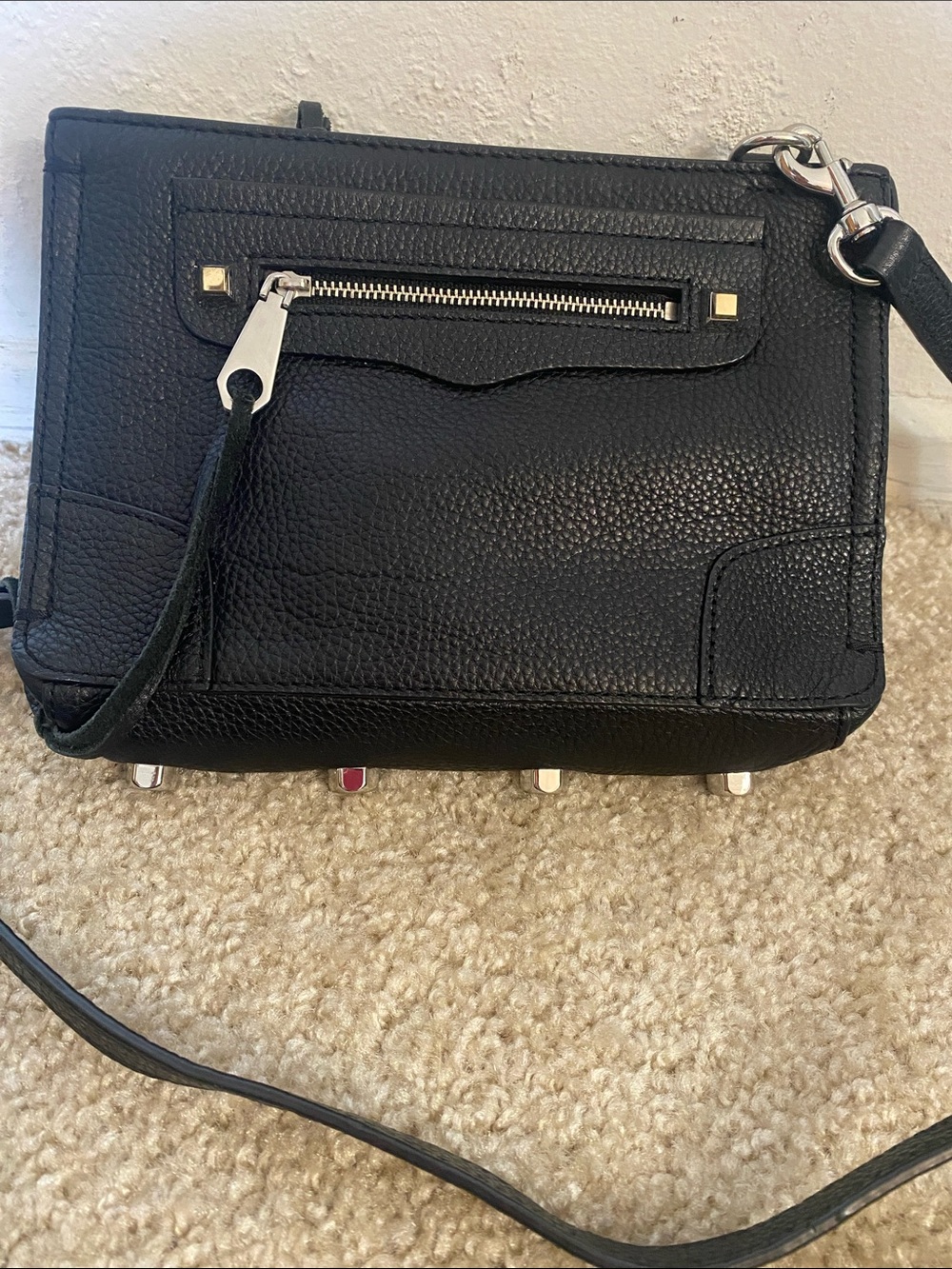 Rebecca Minkoff Black Pebbled Leather Small Crossbody - Picture 4 of 4
